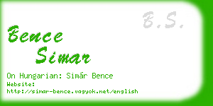 bence simar business card